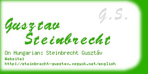 gusztav steinbrecht business card